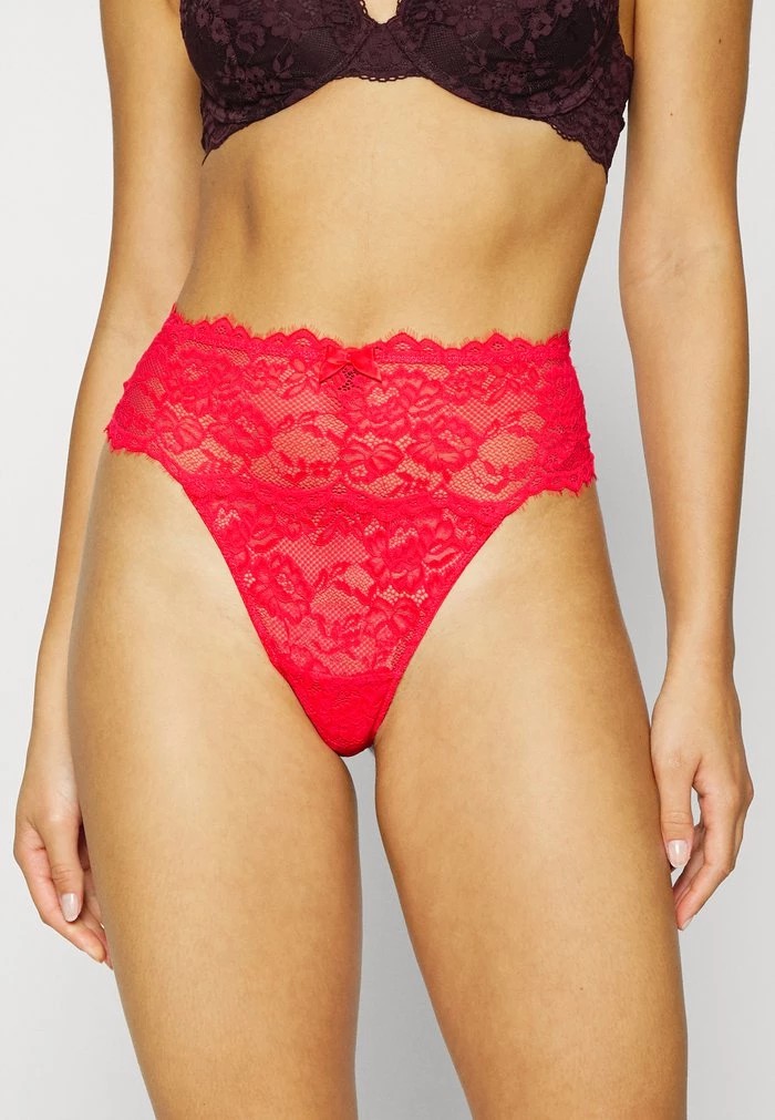 Pantalon ANNA FIELD Anna Field 5pp High Rise Lace Thong Rouge Femme | HBN-5533183